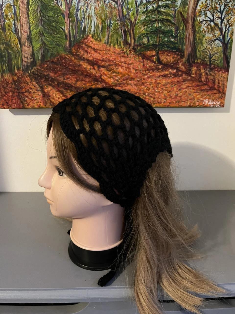 Bandana headband scarf pañuelo Wool Black One size adult and child – photo 3